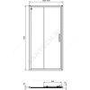 Дверь душевая CONNECT 2 Sliding door 1000х1950 мм Ideal Standard K9273V3 .