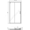 Дверь душевая CONNECT 2 Sliding door 1400х1950 мм Ideal Standard K9278V3 .