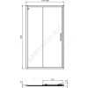 Дверь душевая CONNECT 2 Sliding door 1600х1950 мм Ideal Standard K9282V3 .