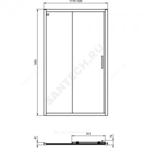 Дверь душевая CONNECT 2 Sliding door 1200х1950 мм Ideal Standard K9277V3 .