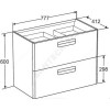 Тумба под умывальник 80 The Gap фиолетовый Roca ZRU9302740