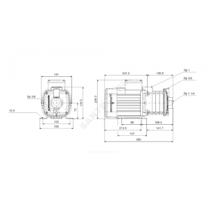 Насос многоступенчатый горизонтальный CM-A 5-5 AVBV PN10 1x220-240В/50 Гц Grundfos 96974898