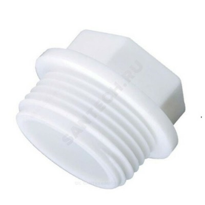 Заглушка (пробка) PP-R белая НР Дн 20х1/2" длинная VALFEX 10164020