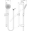 Гарнитур душевой серия IDEALRAIN JET ROUND XL3 держатель+шланг+лейка 3 режима струи Ideal Standard B1761AA.