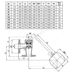 Клапан поплавковый угловой RF 3240 Ду50 Tecofi RF3240-0050