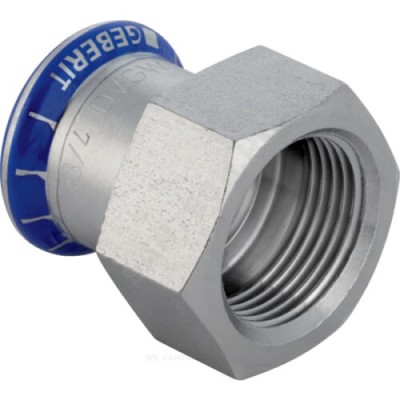 Муфта сталь нерж Дн 28х1/2" пресс/ВР Mapress Geberit 31807
