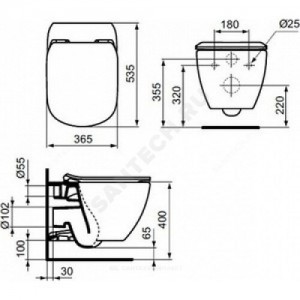 Сиденье для унитаза TESI дюропласт микролифт Ideal Standard T352701
