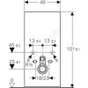 Модуль сантехнический для подвесного унитаза Monolith Geberit 131.021.SL.5