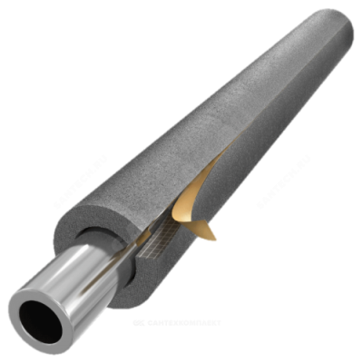 Трубка вспененный полиэтилен SUPER SK 48/9 L=2м Тмакс=95°C самоклеящаяся серый Energoflex EFXT048092SUSK