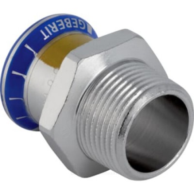 Муфта сталь нерж Дн 35х1" пресс/НР для газоснабжения Mapress Geberit 34075