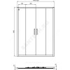 Дверь душевая CONNECT 2 Sliding door 1400х1950 мм Ideal Standard K968601