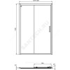 Дверь душевая CONNECT 2 Sliding door 1400х1950 мм Ideal Standard K968601