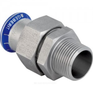 Муфта разъемная сталь нерж Дн 42х1 1/2" пресс/НР Mapress Geberit 35369