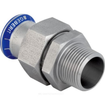 Муфта разъемная сталь нерж Дн 18х1/2" пресс/НР Mapress Geberit 35362