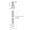 Сифон для умывальника/мойки гофрированный 1 1/2"x40/50 L=1250мм выпуск с пластиковой решёткой D=70мм Орио А-7013