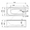 Ванна акриловая Europa 170х70 без ножек DOMANI-Spa DS02Eu17070-385
