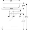 Умывальник мебельный VariForm 55 без отверстия п/смес белый Geberit 500.774.01.2