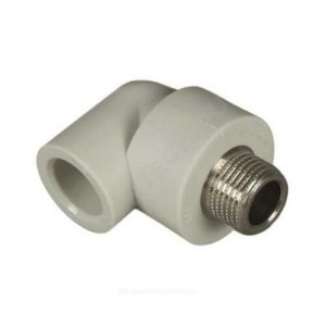 Угольник PP-R комбинированный серый НР Дн 20х1/2" RTP (РосТурПласт) 11049