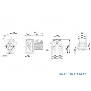 Насос циркуляционный Grundfos UPS 80-60 F B