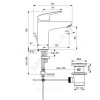 Смеситель для умывальника CERAFLEX Grande одноручный Ideal Standard B1713AA