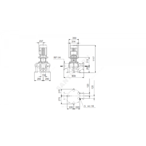 Насос ин-лайн с сухим ротором TP 150-170/4-A-F-A-BQQE PN16 3х380-415В/50 Гц Grundfos 98908236