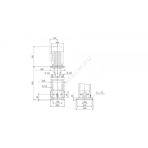 Насос многоступенчатый вертикальный CRN20-04 A-CA-G-E-HQQE PN25 3х380-415В/50 Гц Grundfos 96500582