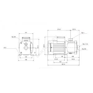 Насос многоступенчатый горизонтальный CM-I 5-5 AQQV PN16 1x220-240В/50 Гц Grundfos 96961101