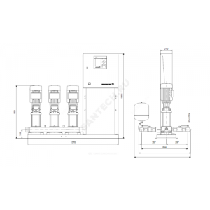 Установка повышения давления Hydro MPC-E 3 CRE3-4 Grundfos 98423296