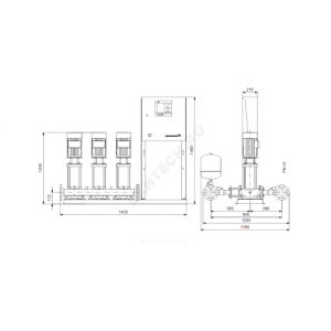Установка повышения давления Hydro MPC-E 3 CRE 15-5 Grundfos 99209283