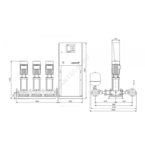 Установка повышения давления Hydro MPC-E 3 CRE32-4-2 Grundfos 99208311