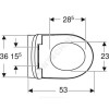 Унитаз подвесной Renova T54 Rimfree микролифт Geberit 500.800.00.1