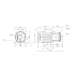 Насос многоступенчатый горизонтальный CM-A 3-6 AVBV PN10 3х220-240/380-415В/50 Гц Grundfos 97516528