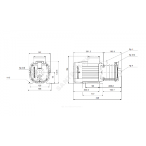 Насос многоступенчатый горизонтальный CM-A 3-8 AVBV PN10 3х220-240/380-415В/50 Гц Grundfos 97516532