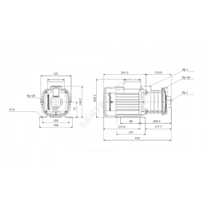 Насос многоступенчатый горизонтальный CM-A 3-7 AVBV PN10 1x220-240В/50 Гц Grundfos 97516529