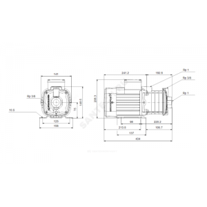 Насос многоступенчатый горизонтальный CM-A 3-8 AVBV PN10 1x220-240В/50 Гц Grundfos 97516531