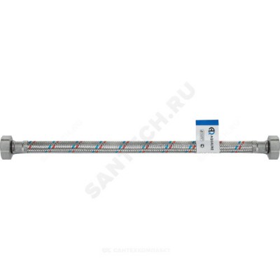 Подводка гибкая для воды нержавеющая оплетка 1/2" г-г L=0,8 м AQUALINE 04805