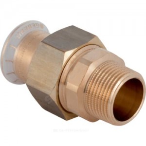 Муфта бронза разъемная Дн 12х3/8" пресс/НР Mapress Geberit 65531