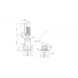 Насос многоступенчатый вертикальный CRNE1-4 A-FGJ-G-E-HQQE PN25 1х200-240В/50 Гц Grundfos 98389459