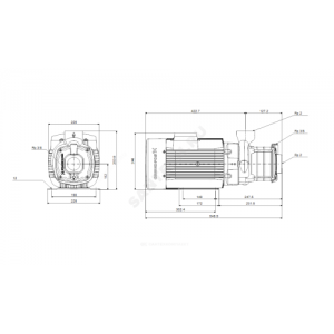 Насос многоступенчатый горизонтальный CM-A 25-3 AVBE PN10 3х220-240/380-415В/50 Гц Grundfos 96935503