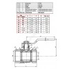 Кран шаровой латунь никель BS1143 Ду 15 Ру25 ВР полнопроходной рычаг Tecofi BS1143-0015