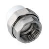 Муфта PP-R комбинированная разъемная белая ВР Дн 20х1/2" RTP (РосТурПласт) 21849