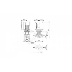 Насос ин-лайн с сухим ротором TPE 100-110/4-A-F-A-BQQE PN16 3х380-500В/50 Гц Grundfos 99113704