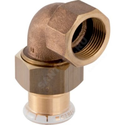 Угольник бронза разъемный 90гр Дн 18х1/2" пресс/ВР Mapress Geberit 65392