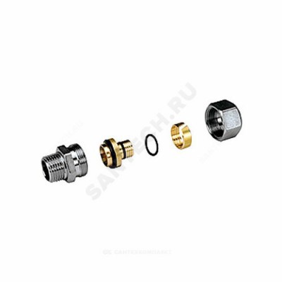 Муфта МП латунь хром Дн 32х3,0х1 1/4" НР R187M Giacomini R187MX130
