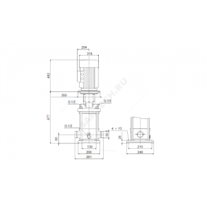 Насос многоступенчатый вертикальный CRN15-12 A-P-G-V-HQQV PN25 3х380-415/660-690В/50 Гц Grundfos 96502046