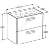 Тумба под умывальник 70 THE GAP Original белый матовый Roca ZRU9302733