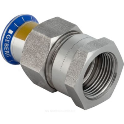 Муфта разъемная сталь нерж Дн 18х1/2" пресс/ВР для газоснабжения Mapress Geberit 34402