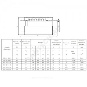 Компенсатор сильфонный осевой однослойный с кожухом и внутренним экраном сталь нерж DEK Ду 200 Ру16 под приварку патрубки сталь L=390мм Hortum 0010200-060/t95 сжатие/растяжение 30/30
