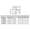 Муфта МП латунь пресс Дн 40х1 1/4" Ру10 ВР MLC Uponor 1046903 (1014630)