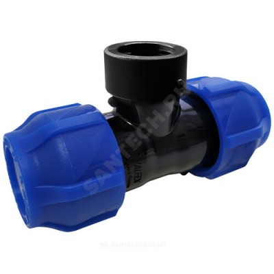 Тройник компрессионная ПЭ ВР Дн 63х3/4"х63 Ру16 VALFEX 1210016303463
